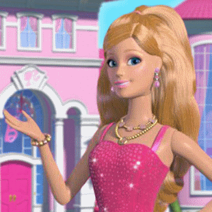 barbie games gold hair