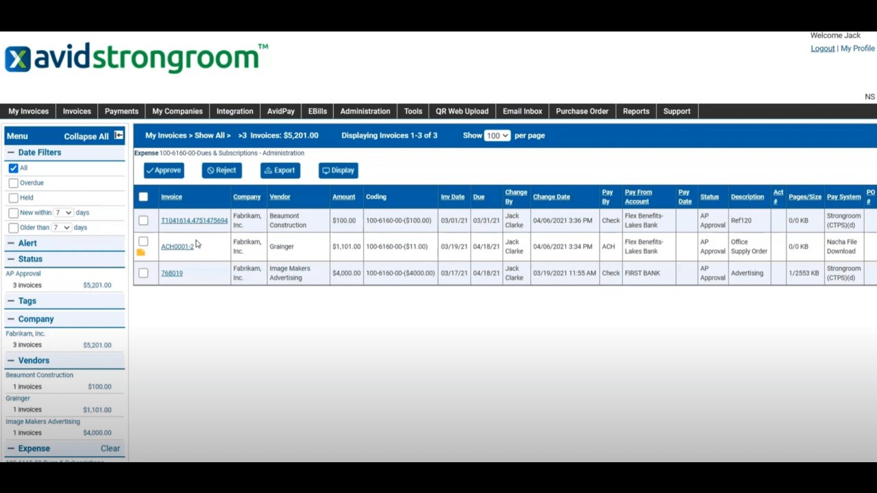Snapshot 1 of AvidXchange AP & Payment Automation