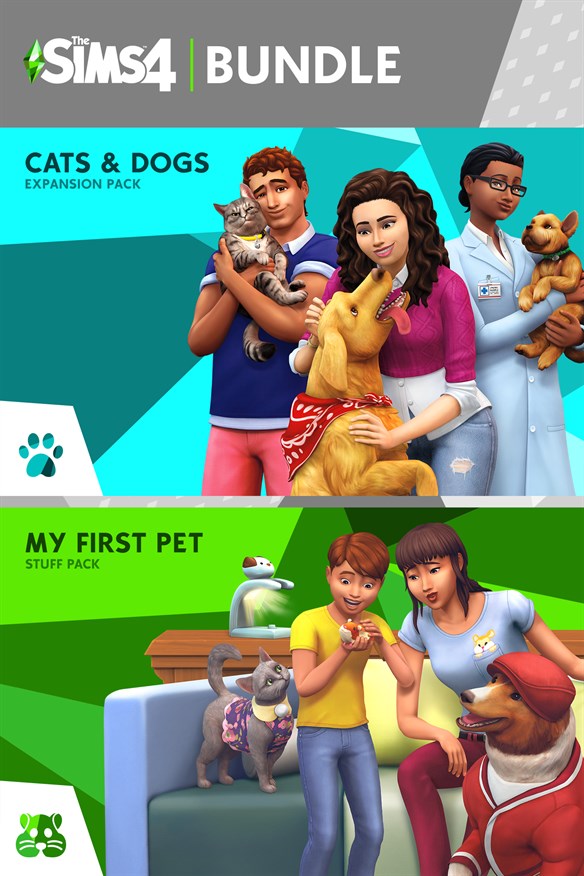 The Sims 4 Cats and Dogs Plus My First Pet Stuff Bundle Xbox Series X|S and Xbox One cover art