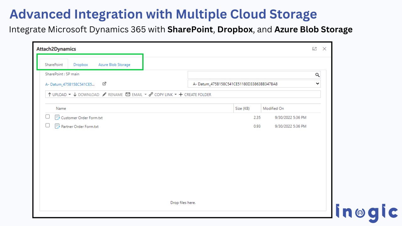 Snapshot 4 of Attachments & Documents Management for Optimized Storage in Dynamics 365 CRM - Attach2Dynamics