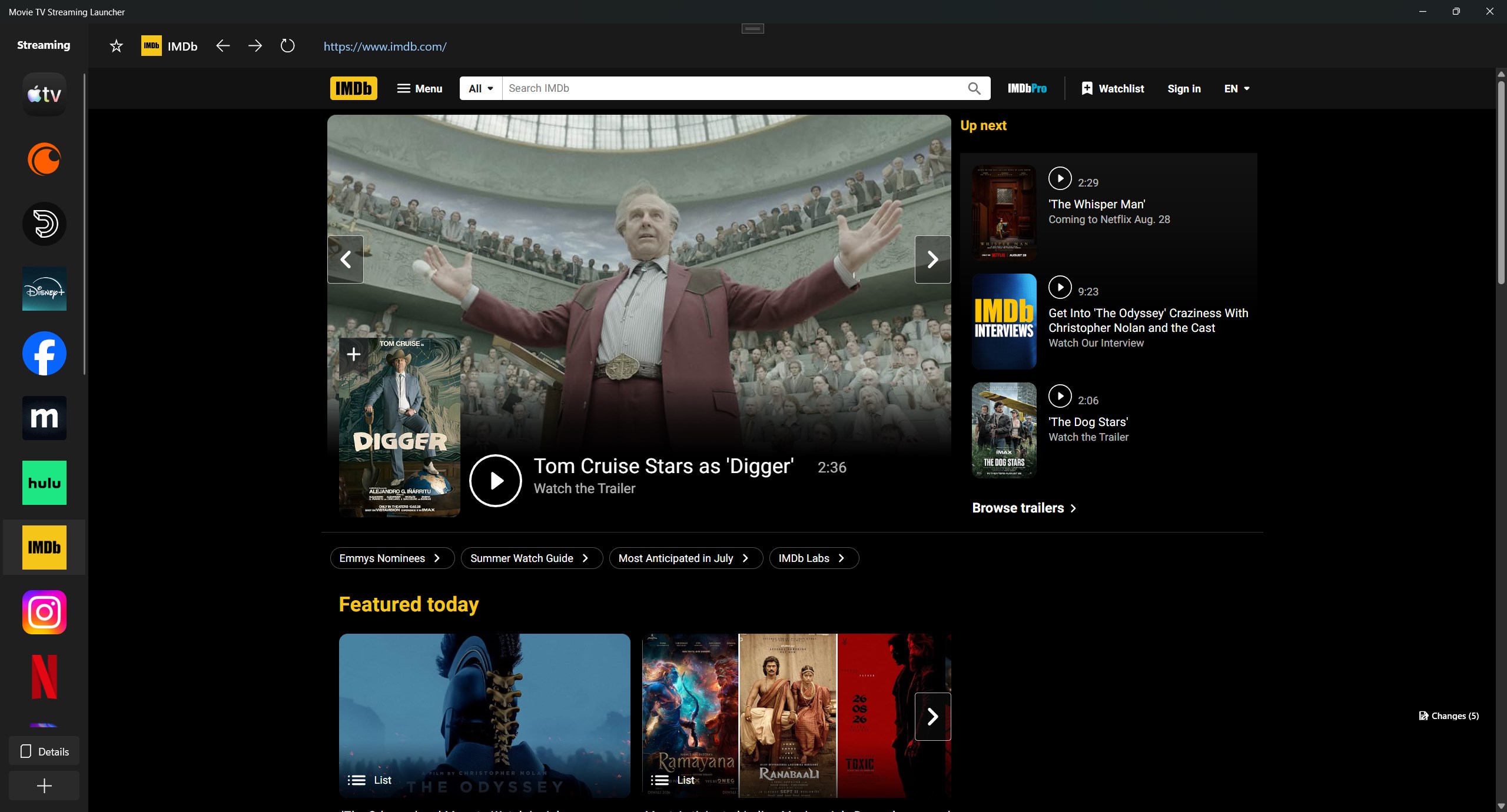 Movie TV Streaming Launcher screenshot