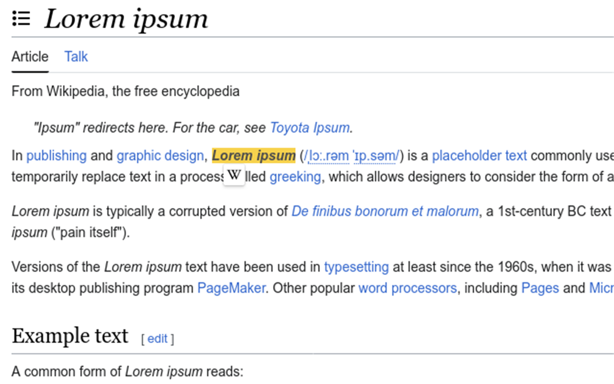Wikipedia Preview