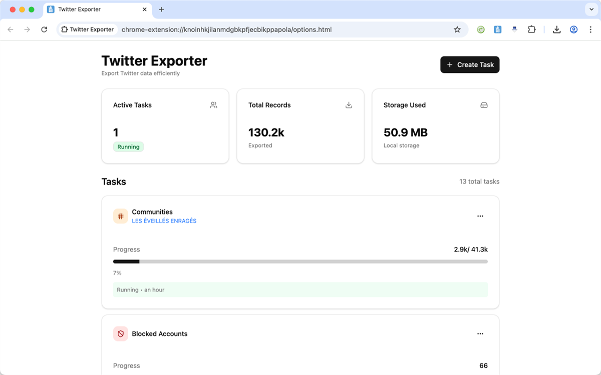 Twitter Exporter