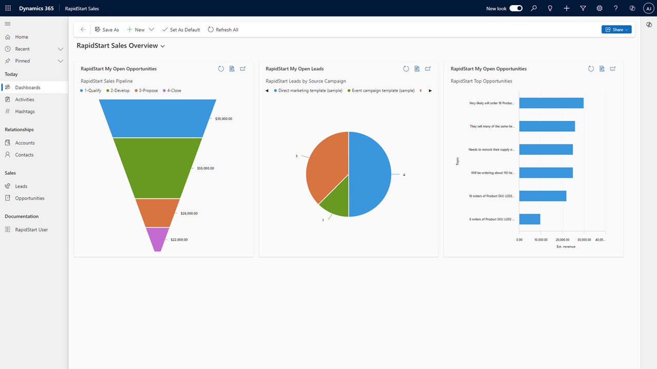 Snapshot 2 of RapidStart Sales for Microsoft Dynamics 365