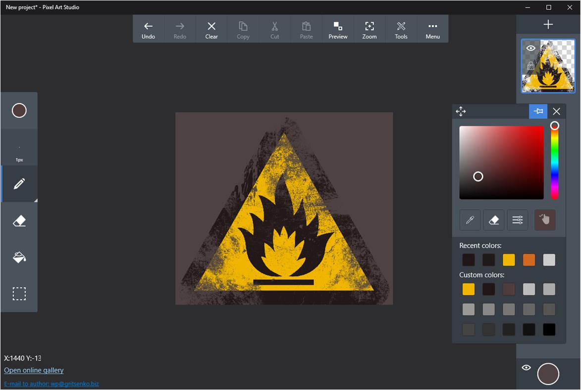 #8. Pix2d - Pixel Art Studio (Windows) di: Gritsenko