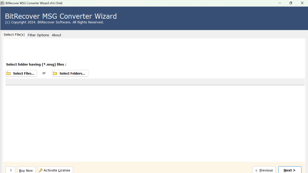 Snapshot 2 of BitRecover for MSG to IMAP Converter
