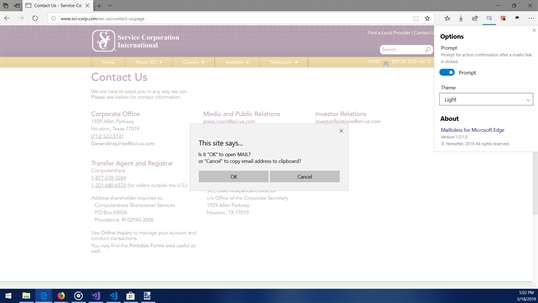 Mailtoless for Microsoft Edge screenshot 3