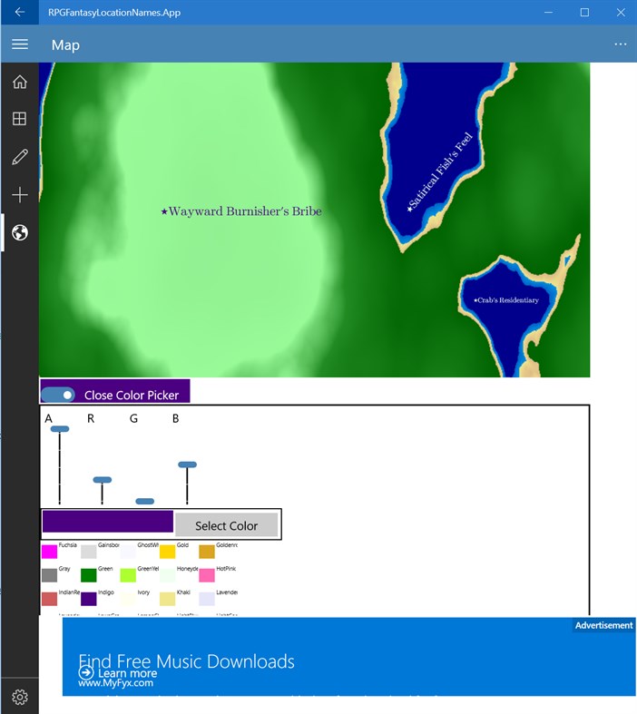 #8. RpgLocationNameGeneratorAndMapper (Windows) By: __Zen_Soft