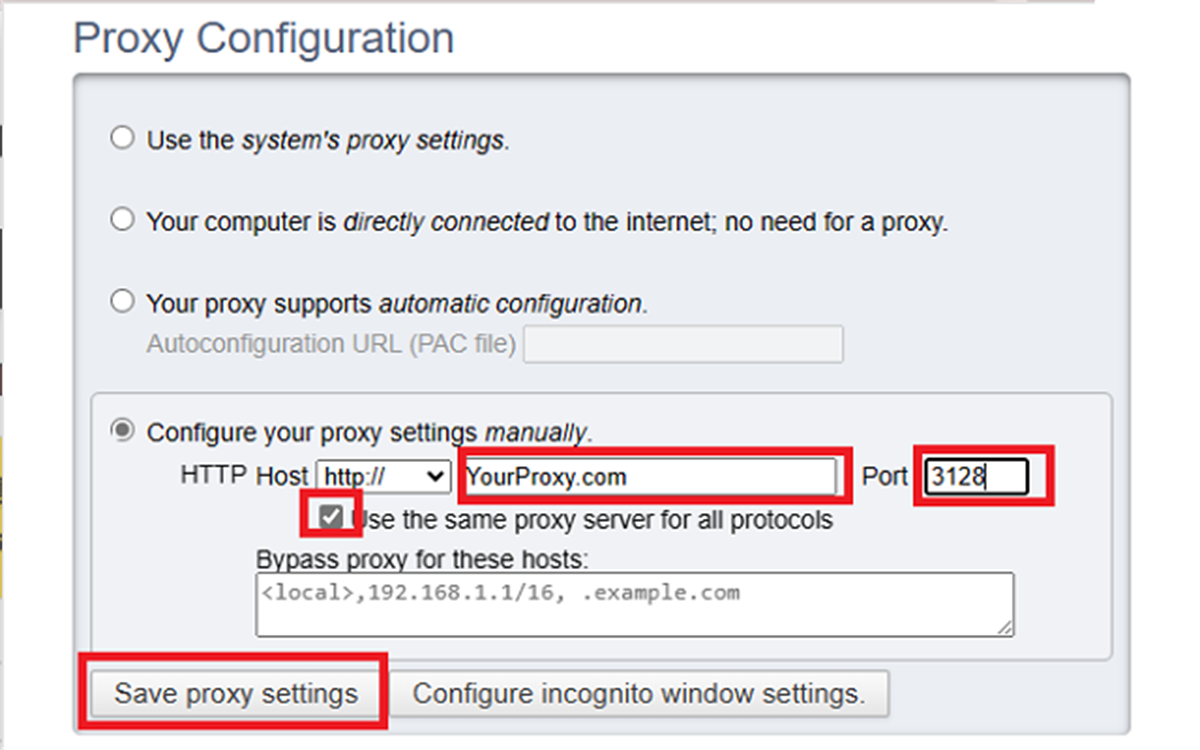 Simple Proxy client