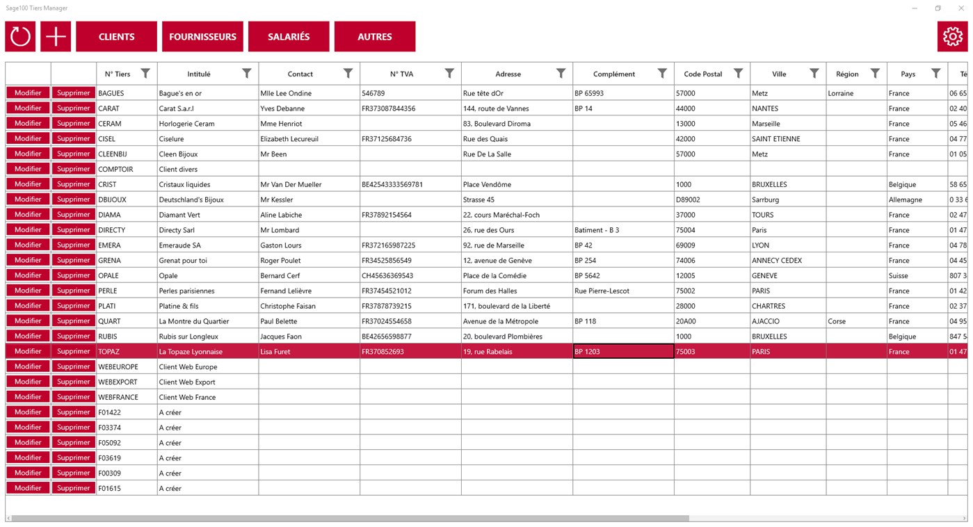 #1. Sage100 TiersManager (Windows) 由: PROCONSULT INFORMATIQUE