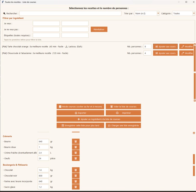 #3. Mes Recettes, Mes Courses (Windows) By: Majogari