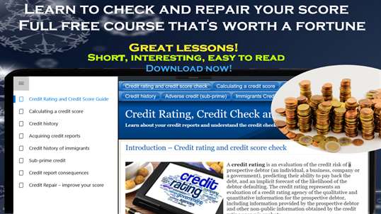 Credit rating and credit check - Full Guide - Fico credit score, credit report and more screenshot 1