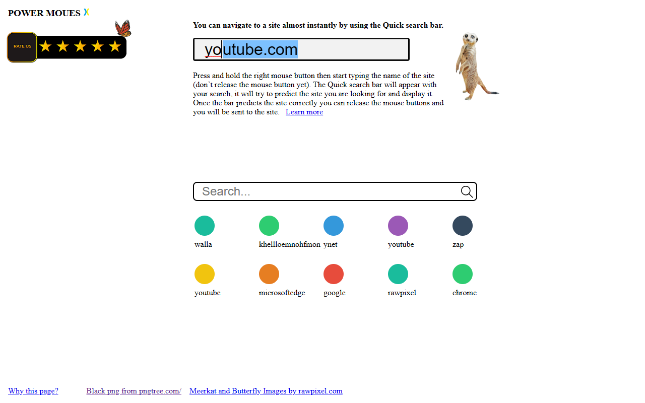 Power Mouse X New tab replacement
