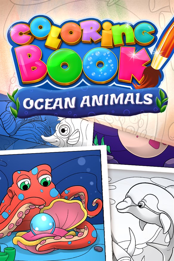 Coloring Book: Ocean Animals Xbox Series X|S and Xbox One cover art