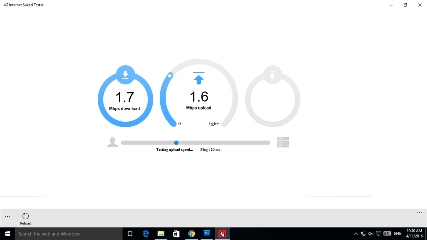 #3. 4G Internet Speed Tester (Windows) 由: MEGA IT SOLUTIONS