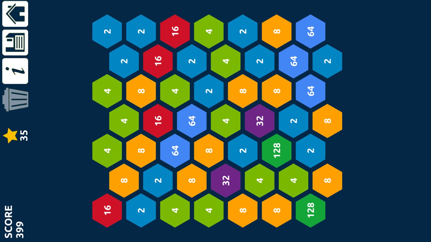#4. 2048 Connect n Merge Hexagons: Match 3 Hexa Merge Puzzle (Windows) 게시자: Amr Hassan