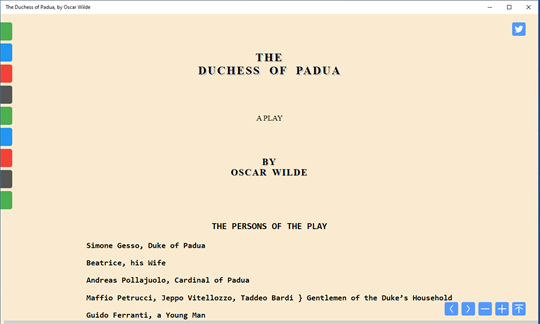 The Duchess of Padua, by Oscar Wilde screenshot 1