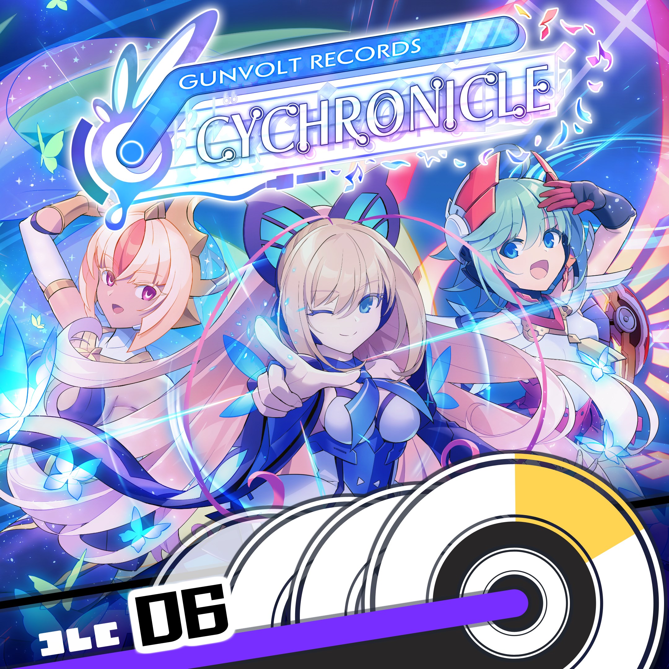 GUNVOLT RECORDS Cychronicle Song Pack 6 Lumen & Luxia: "Nebulous Clock","Iolite","Paradox Stage","Afsān"