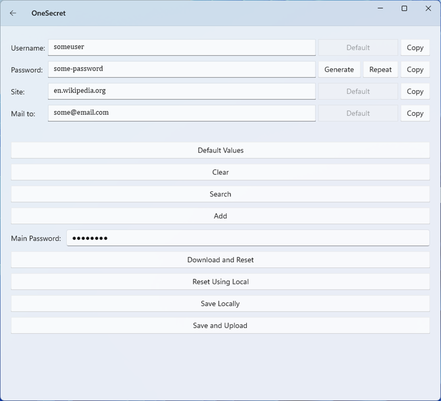 #2. OneSecret (Windows) Ved: Bogdan Verbenets