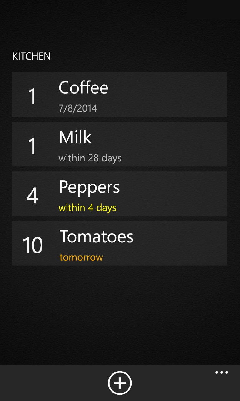 KitchenPal Pantry for Windows 10 Mobile
