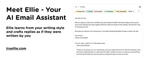 Ellie: Your Professional AI Email Assistant marquee promo image