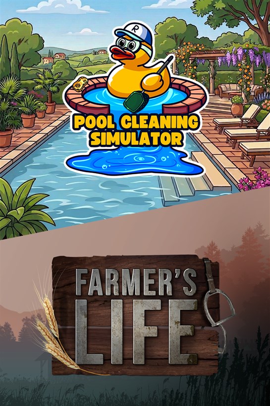 Capture de boîte de Pool Cleaning Simulator & Farmer's Life Bundle