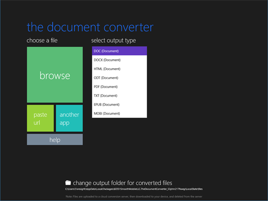 The Document Converter screenshot 3