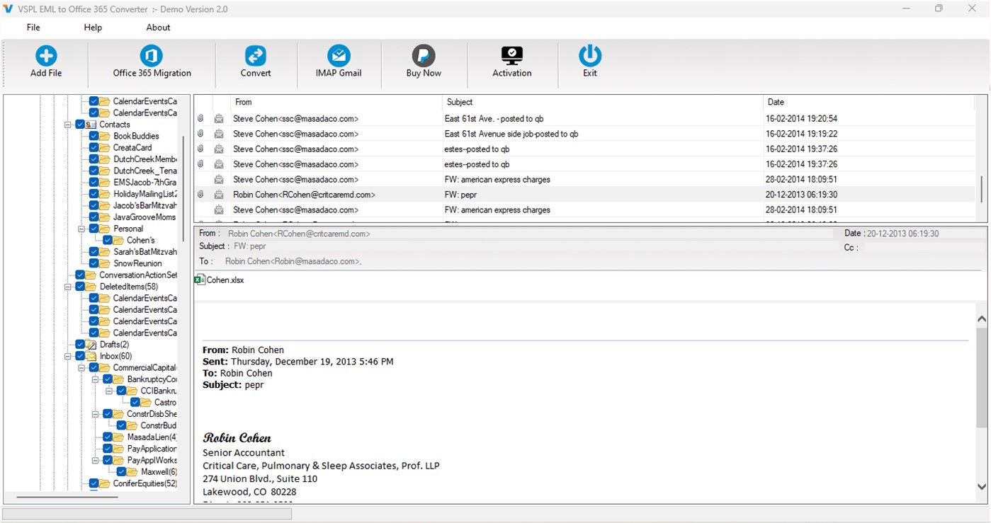 #4. VSPL for EML to Office 365 Converter (Windows) 来自: VARTIKA SOFTWARE PRIVATE LIMITED