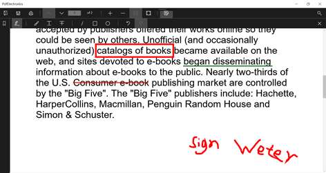 Pdf Electronics: Editor Signature Printer Screenshots 1