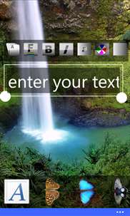 Text on photo: waterfalls screenshot 1