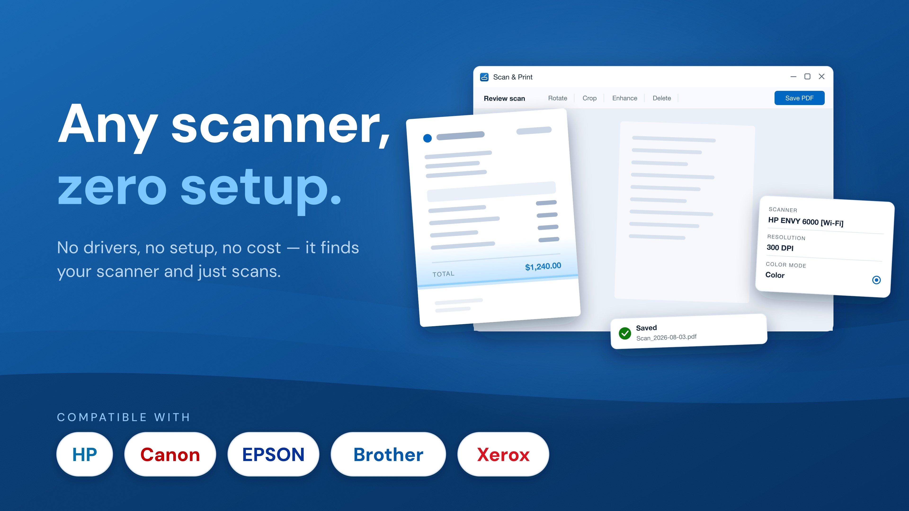 Scan & Print - Scan to PDF, Document Scanner & OCR screenshot