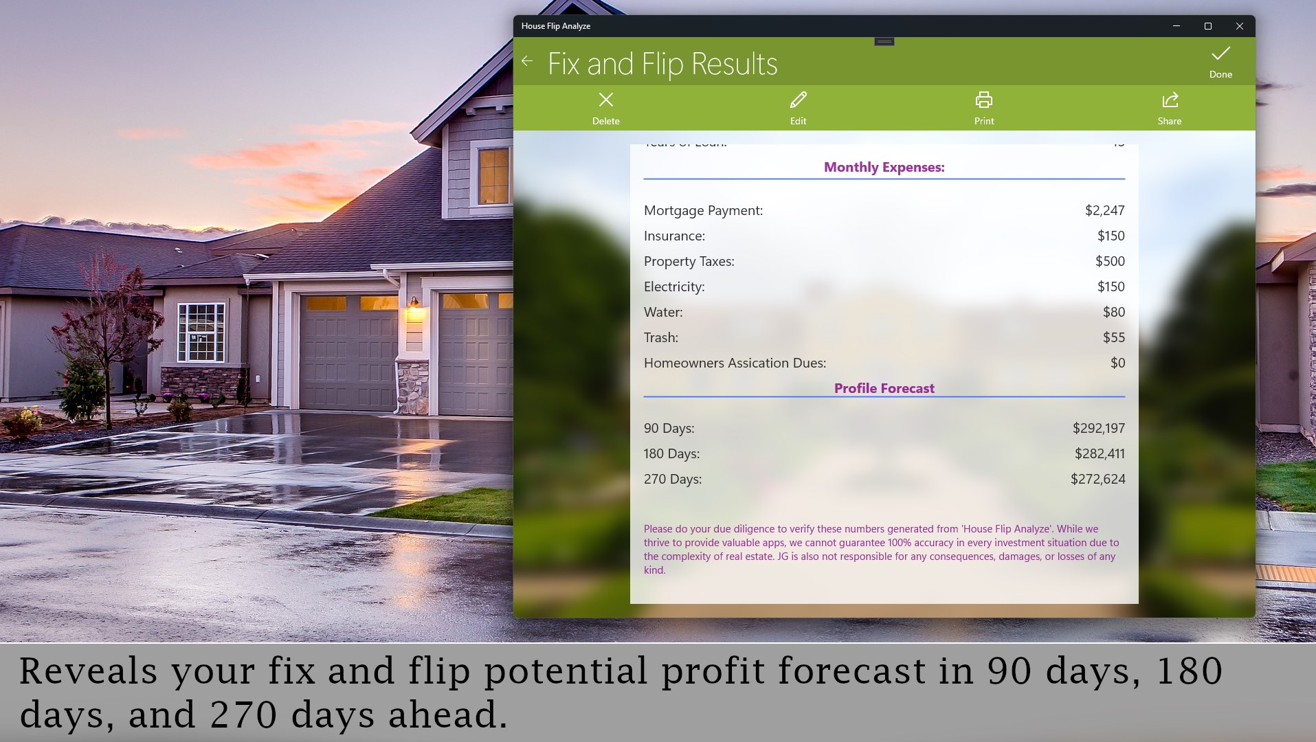 House Flip Analyze — скачайте и установите в Windows | Microsoft Store