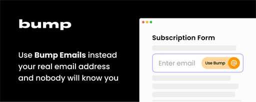 Bump - Hide Your Email marquee promo image