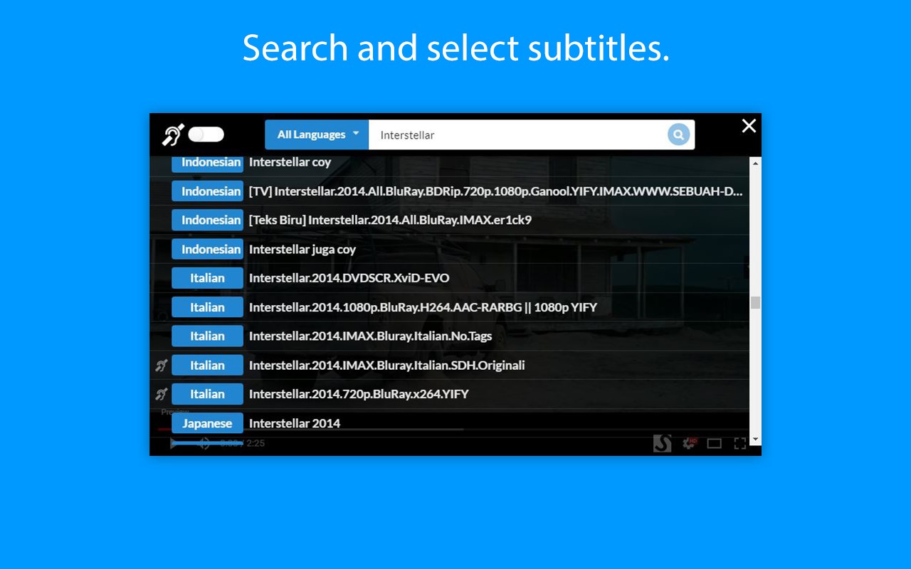 Substital: Add subtitles to videos and movies