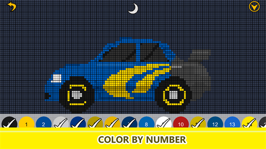 Super Cars Color By Number: Pixel Art, Vehicles Coloring Book screenshot 1