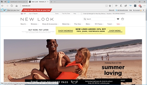 Give as you Live Donation Reminder Screenshot