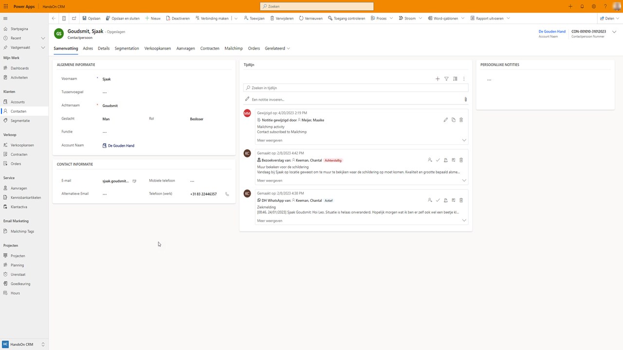 Snapshot 4 of HandsOn CRM
