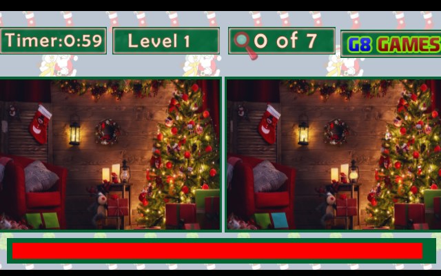 Christmas Rooms Differences Game