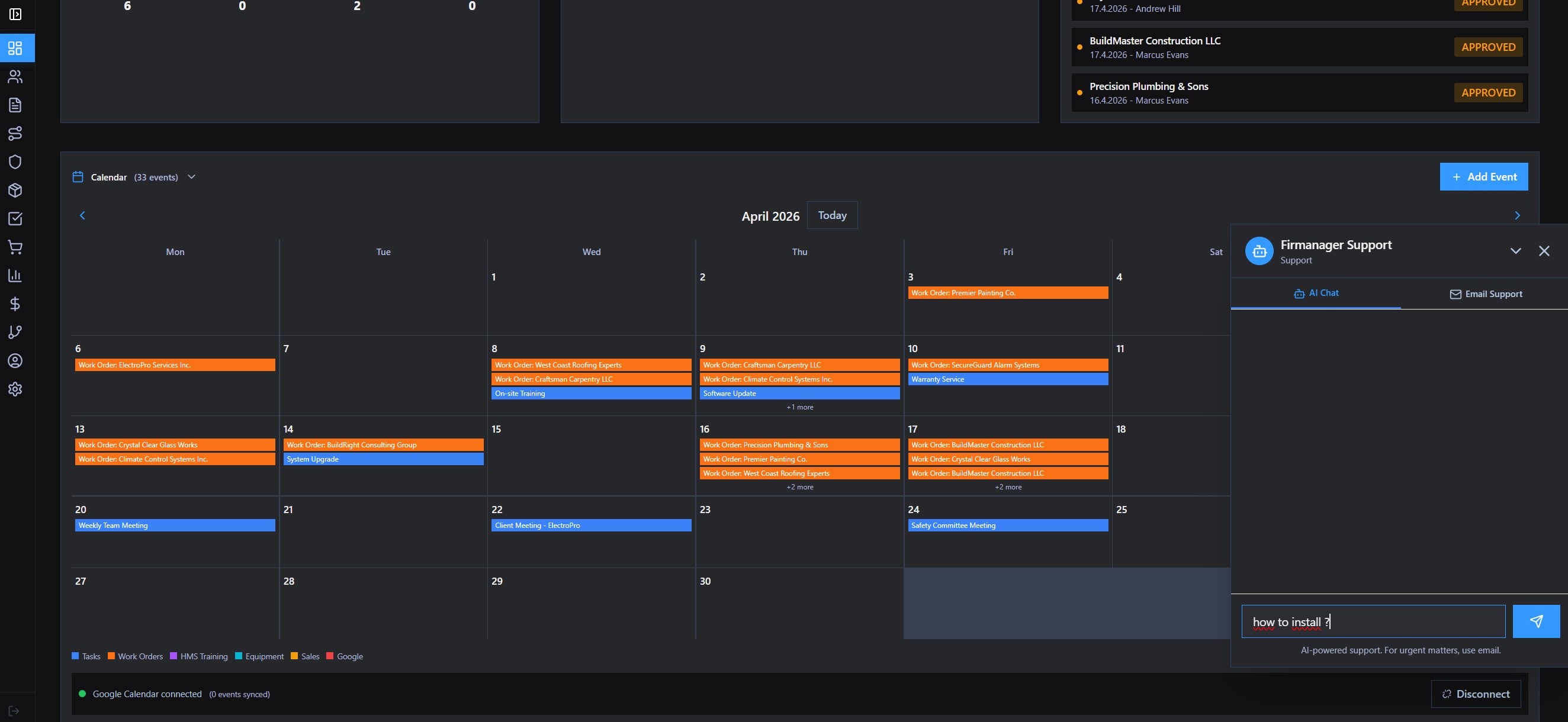 Firmanager - Field Service Management, CRM, Work Orders and Invoicing screenshot