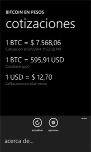 Bitcoin en Pesos screenshot 2