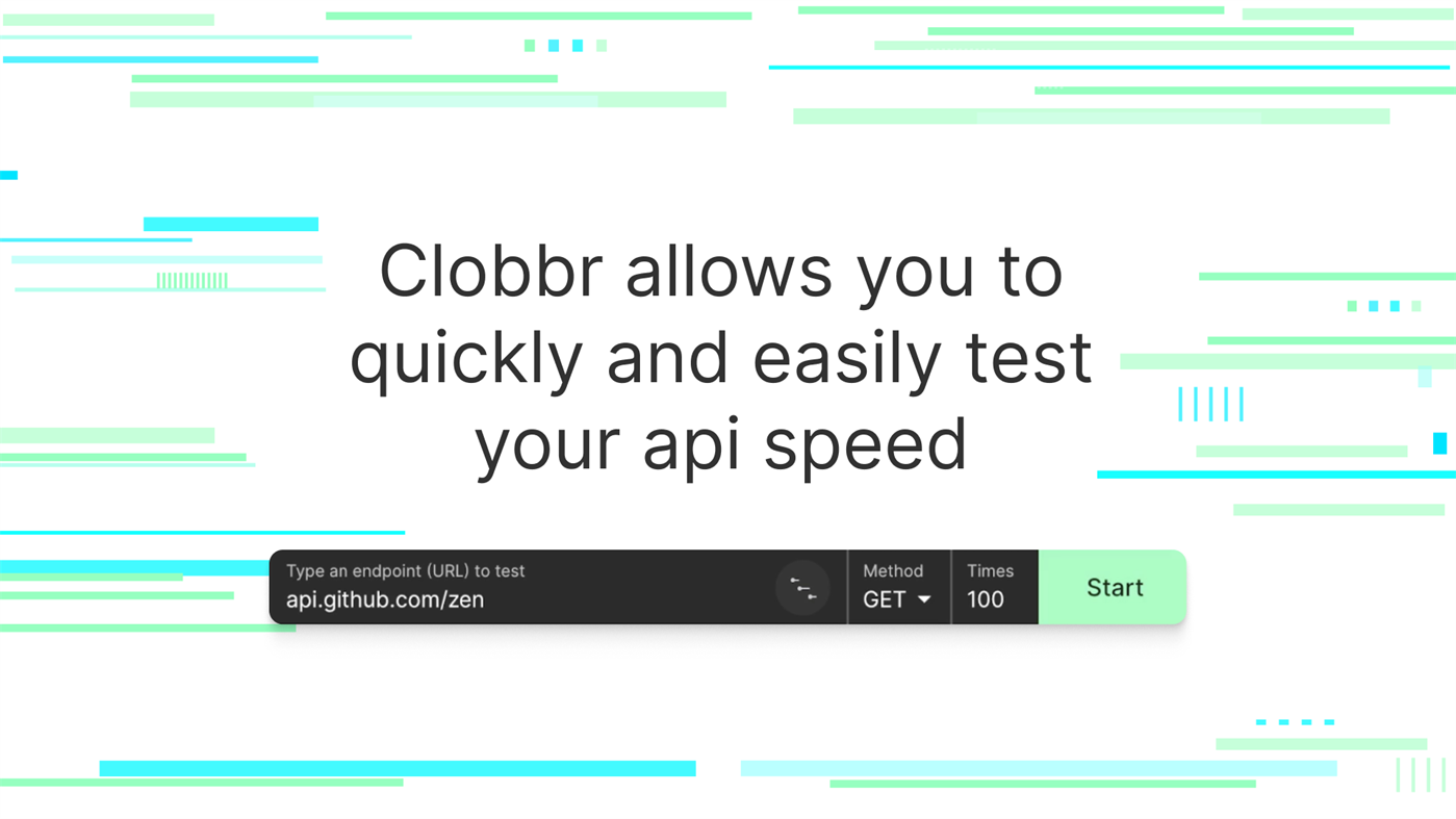 #1. Clobbr - API load & speed test (Windows) 来自: Dan Mindru