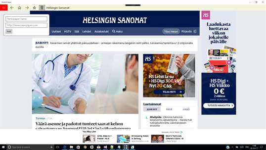 Finnish news screenshot 2