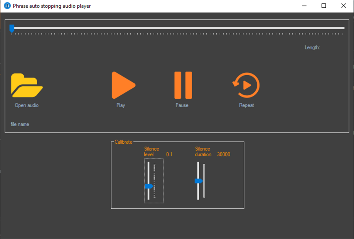 #1. Phrase auto stopping audio player (Windows) Door: QSMobi