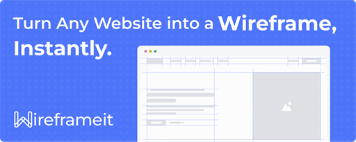 Wireframeit - Instant Website Wireframing marquee promo image