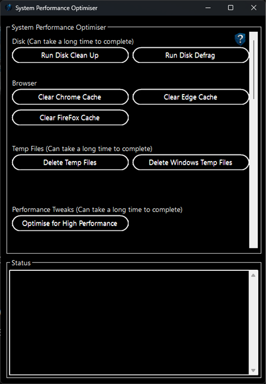 #1. FW System Performance Optimiser (Windows) Ved: Fullyworked