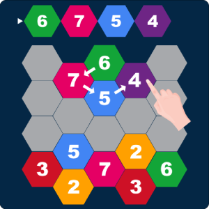 Place n Merge Hexagons