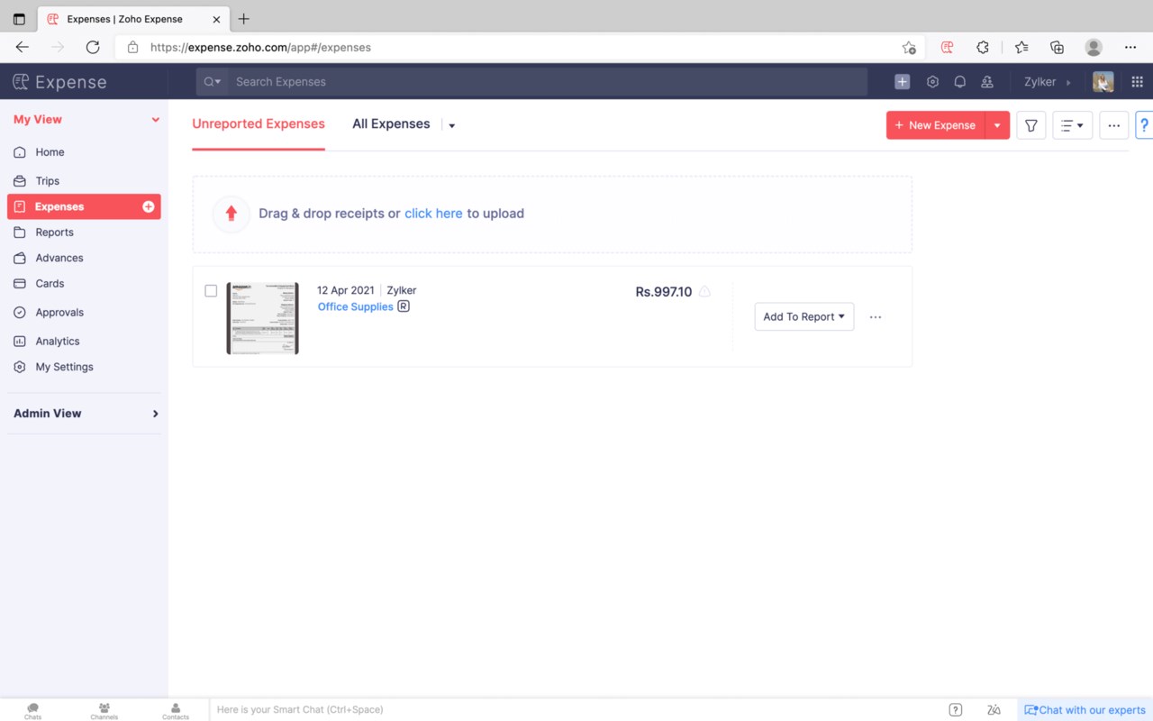 Zoho Expense