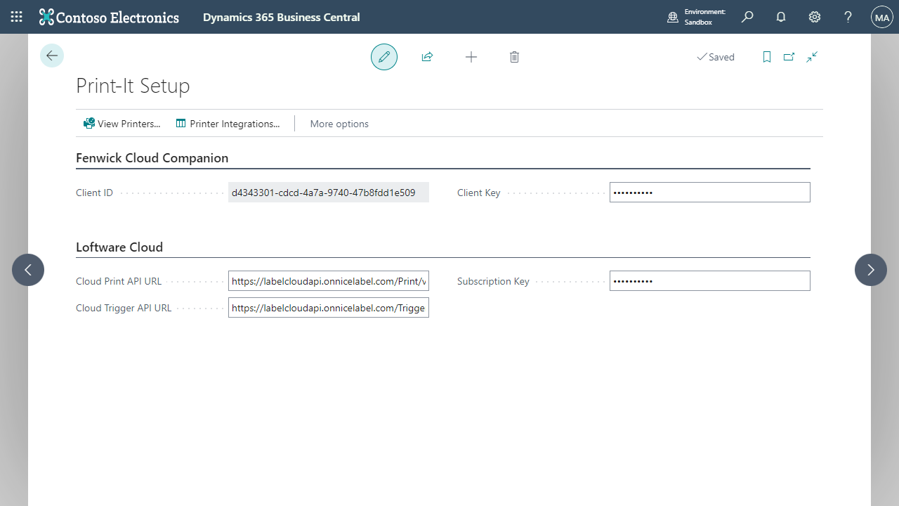 Snapshot 3 of Print-It with Loftware Cloud