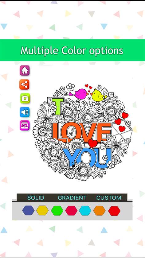 Relaxing Coloring Book - Color in Faces, Birds, Food, Pets & More For Stress Reduction Screenshots 2