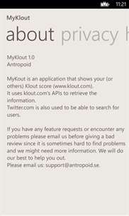 MyKlout screenshot 7